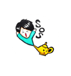 黒髪男子と茶髪男子の日常。（個別スタンプ：23）