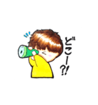 黒髪男子と茶髪男子の日常。（個別スタンプ：24）