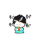 黒髪男子と茶髪男子の日常。（個別スタンプ：31）