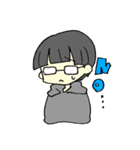 ぱっつんメガネ（個別スタンプ：4）