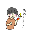 ぱっつんメガネ（個別スタンプ：25）