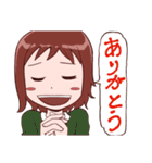 ピンク犬と女の子（個別スタンプ：14）