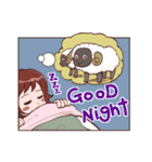 ピンク犬と女の子（個別スタンプ：30）