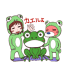 ピンク犬と女の子（個別スタンプ：33）