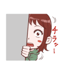 ピンク犬と女の子（個別スタンプ：39）
