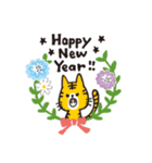 ナチュラルかわいい＊冬のお花と動物たち＊（個別スタンプ：3）