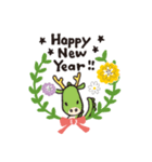 ナチュラルかわいい＊冬のお花と動物たち＊（個別スタンプ：5）
