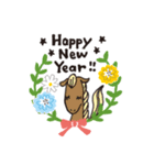 ナチュラルかわいい＊冬のお花と動物たち＊（個別スタンプ：7）
