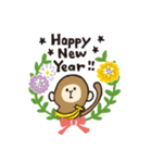 ナチュラルかわいい＊冬のお花と動物たち＊（個別スタンプ：9）