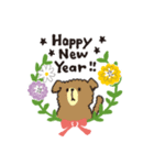 ナチュラルかわいい＊冬のお花と動物たち＊（個別スタンプ：11）