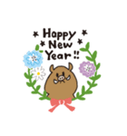 ナチュラルかわいい＊冬のお花と動物たち＊（個別スタンプ：12）