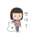 女の子のオウム(冬バージョン)（個別スタンプ：6）