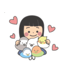 女の子のオウム(冬バージョン)（個別スタンプ：22）