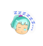 緑茶リリ☆かわいい顔表示ステッカ（個別スタンプ：10）