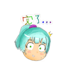 緑茶リリ☆かわいい顔表示ステッカ（個別スタンプ：20）