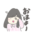 ゆるふわカップル！おんなのこ（個別スタンプ：18）