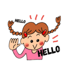 表情豊かな女の子(ひーちゃん)。（個別スタンプ：1）