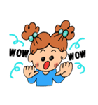 表情豊かな女の子(ひーちゃん)。（個別スタンプ：2）