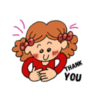 表情豊かな女の子(ひーちゃん)。（個別スタンプ：3）