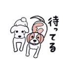 色えんぴつで描いたもふもふわんこ（個別スタンプ：4）
