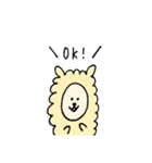 もこもこアルパカのスタンプ（個別スタンプ：3）