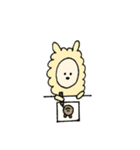 もこもこアルパカのスタンプ（個別スタンプ：22）