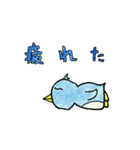 色鉛筆で描いた七変化するペンギン（個別スタンプ：3）