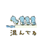 色鉛筆で描いた七変化するペンギン（個別スタンプ：8）