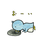 色鉛筆で描いた七変化するペンギン（個別スタンプ：22）