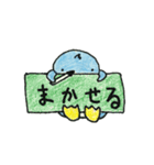 色鉛筆で描いた七変化するペンギン（個別スタンプ：30）