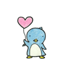 色鉛筆で描いた七変化するペンギン（個別スタンプ：31）