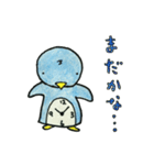 色鉛筆で描いた七変化するペンギン（個別スタンプ：39）