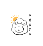 感情の薄いもこもこ羊さん。（個別スタンプ：1）