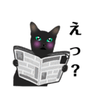 黒猫さん 冬ver.（個別スタンプ：7）