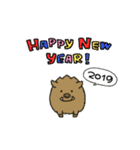 Thank you 2018 ＆ Welcome happy 2019（個別スタンプ：4）