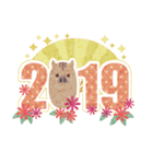 ペタッと♥大人かわいい年賀【2019】（個別スタンプ：13）