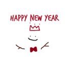 HAPPY NEW YEAR！激ゆる雪だるま（個別スタンプ：2）