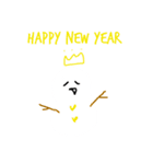 HAPPY NEW YEAR！激ゆる雪だるま（個別スタンプ：4）