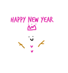 HAPPY NEW YEAR！激ゆる雪だるま（個別スタンプ：7）