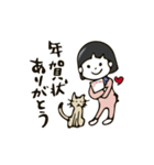 赤ちゃんと猫【 正月 ver. 】（個別スタンプ：17）