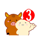 でっぱちゃんとイノシシくん（個別スタンプ：9）