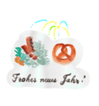 世界各地で幸せな新年（書道）（個別スタンプ：2）