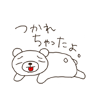 クマのシール【白】（個別スタンプ：36）