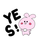 声が大きいピンクうさぎ（個別スタンプ：17）