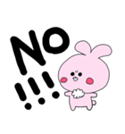 声が大きいピンクうさぎ（個別スタンプ：18）