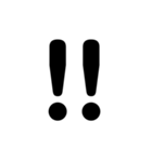 シンプル文字(モノトーン)（個別スタンプ：10）