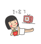 女の子のオウム( 毎日のバージョン)（個別スタンプ：2）