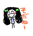 もじゃもじゃガール（個別スタンプ：6）