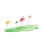 そぼくスタンプ3才の絵 パンダのなかまたち（個別スタンプ：6）