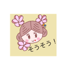 お団子お姉さんの短いご挨拶2（個別スタンプ：1）